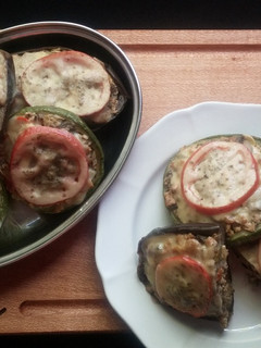 Una foto de Berenjenas y Zapallitos rellenos