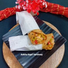 A picture of Paneer Paratha Wrap (tiffin - friendly).