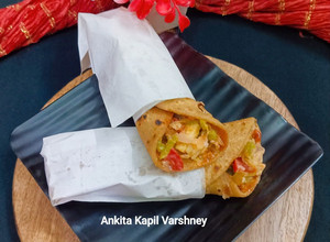 A picture of Paneer Paratha Wrap (tiffin - friendly).