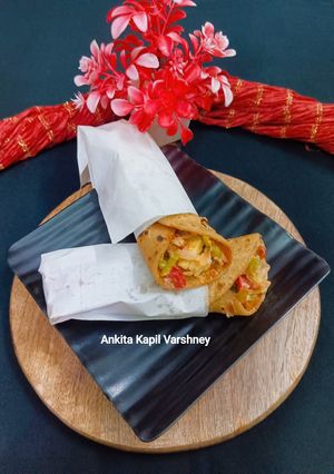 A picture of Paneer Paratha Wrap (tiffin - friendly).