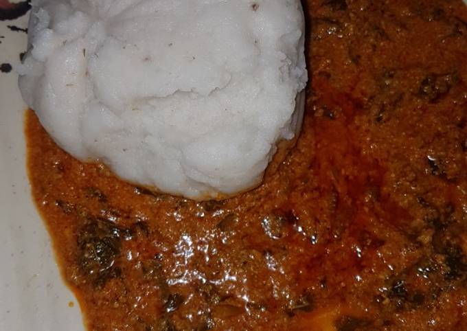 How to Prepare Super Quick Homemade Tuwon rice with egusi soup ๐ How to Prepare Super Quick Homemade Tuwon rice with egusi soup ๐