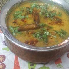 A picture of Masoor dal tadka.