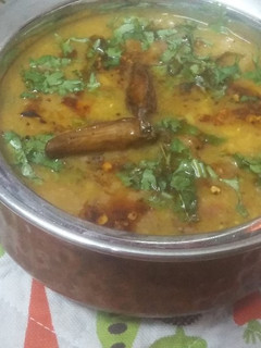 A picture of Masoor dal tadka.