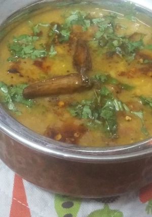 A picture of Masoor dal tadka.