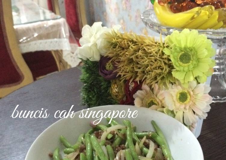 Buncis cah Singapura
