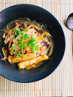 Hình của món Miến măng khô chay.