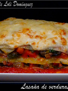 Una foto de Lasaña de verduras y queso