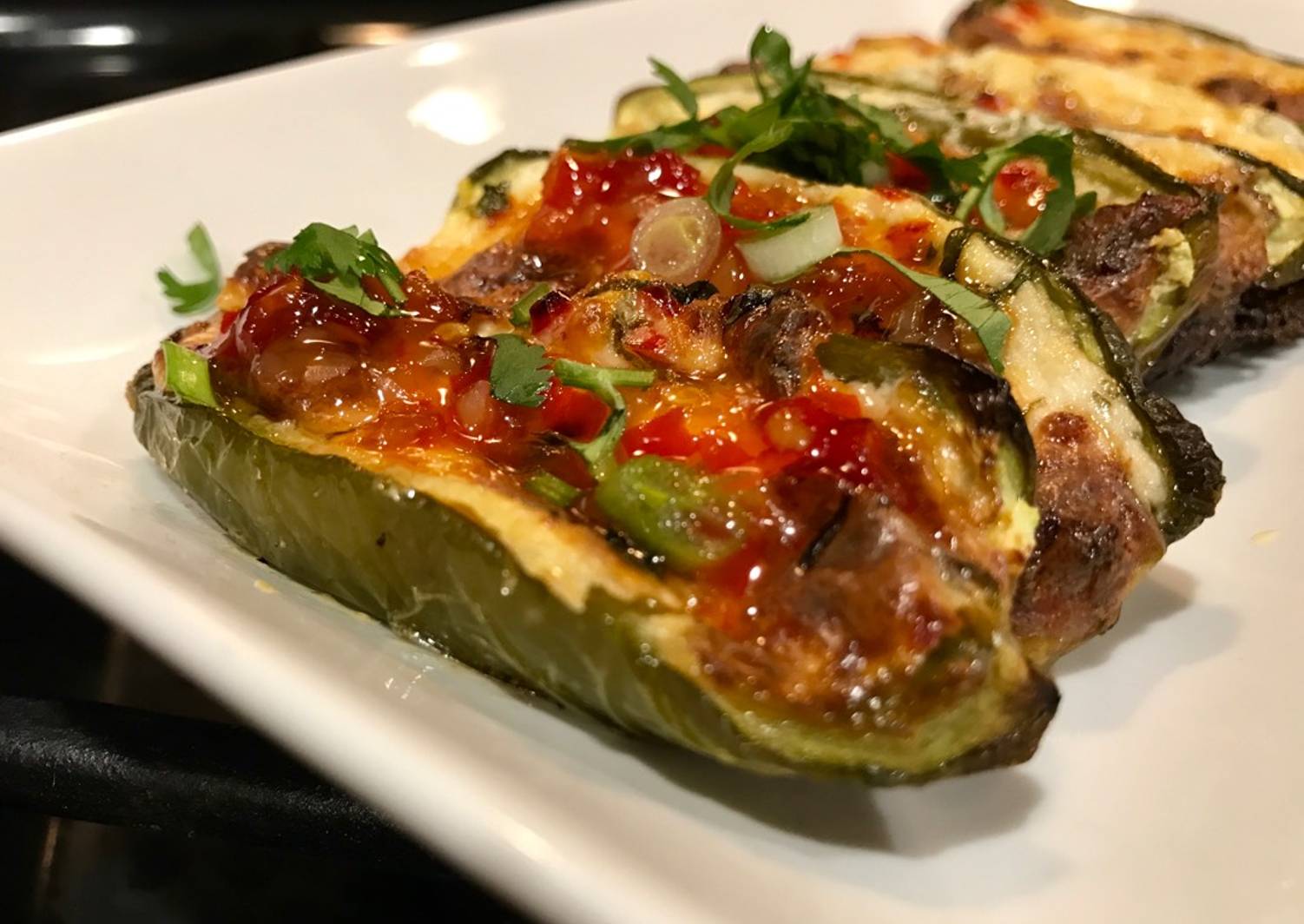 Easy Roasted Jalapeño Poppers with Thai Sweet Chili Sauce Recipe by