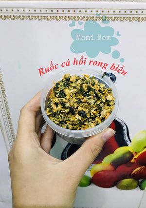 Hình của món Ruốc cá hồi rong biển cho bé ăn dặm.