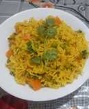 Green peas and carrot pulao