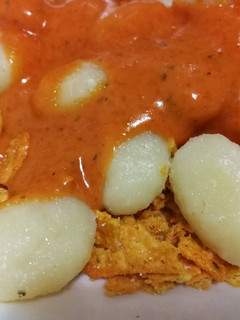 Una foto de Orange gnocchis