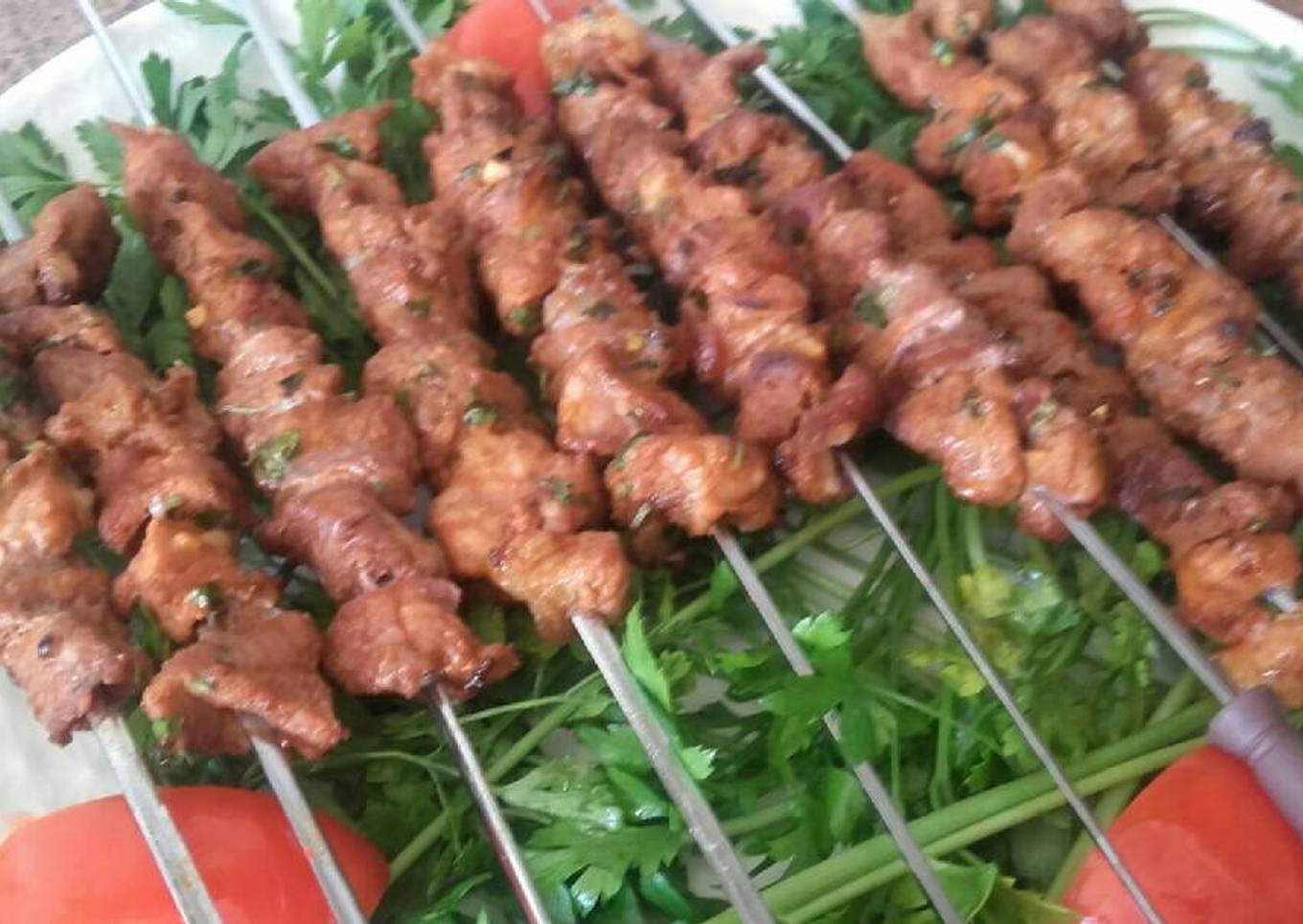 Pinchos de cordero /comida de Marruecos