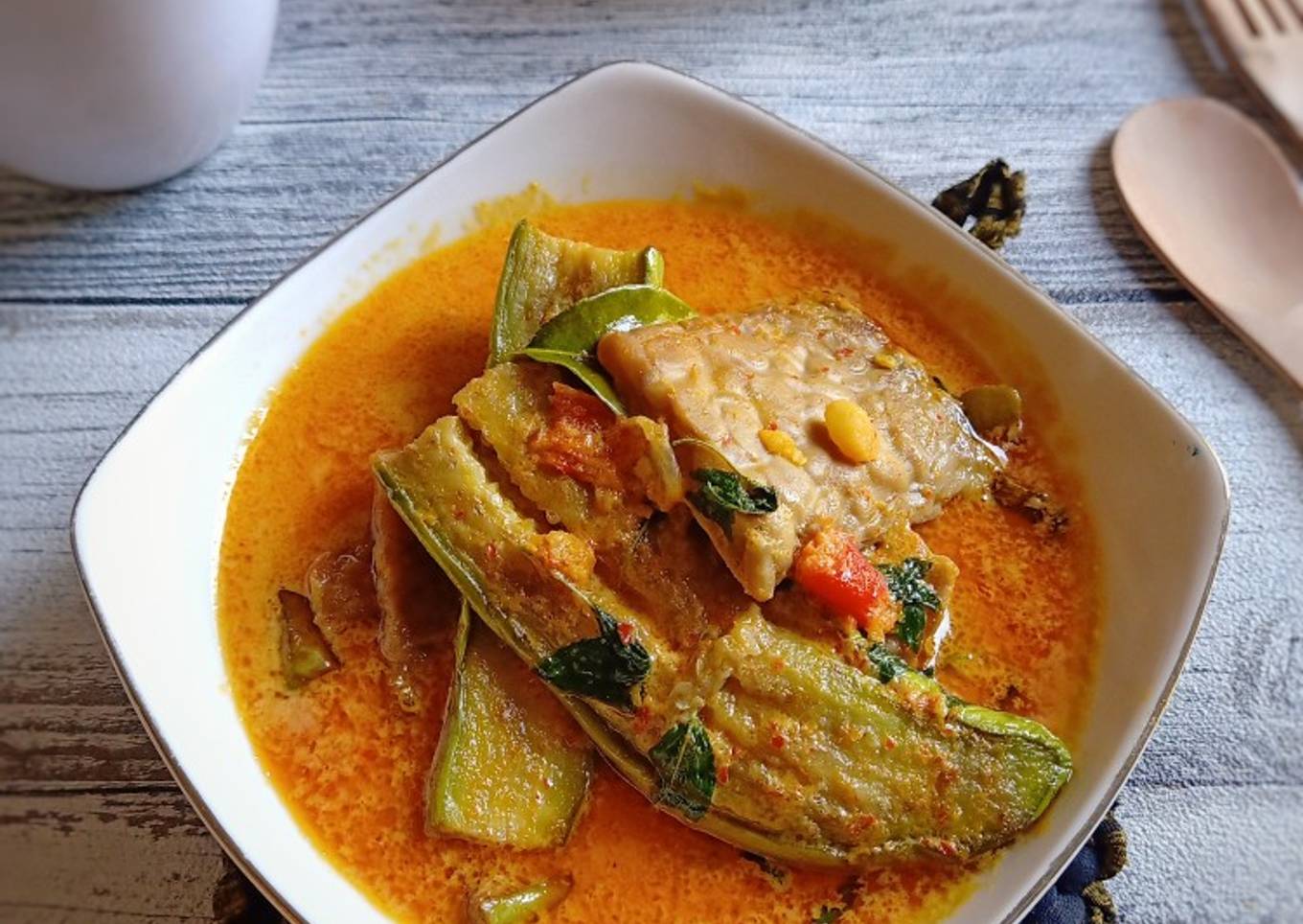 Pecel Santan Terong Tempe