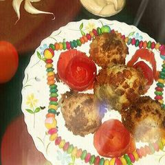 A picture of #bandhan crispy cheesy rice balls.