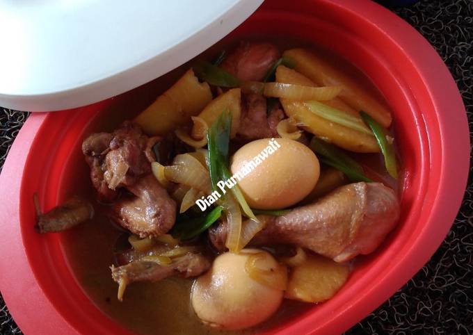 Resep Semur Ayam white Telur Kentang Anti Gagal