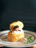 Choux ricotta, salmone e sfere di Teriyaki (di Loredana Cefalo)
