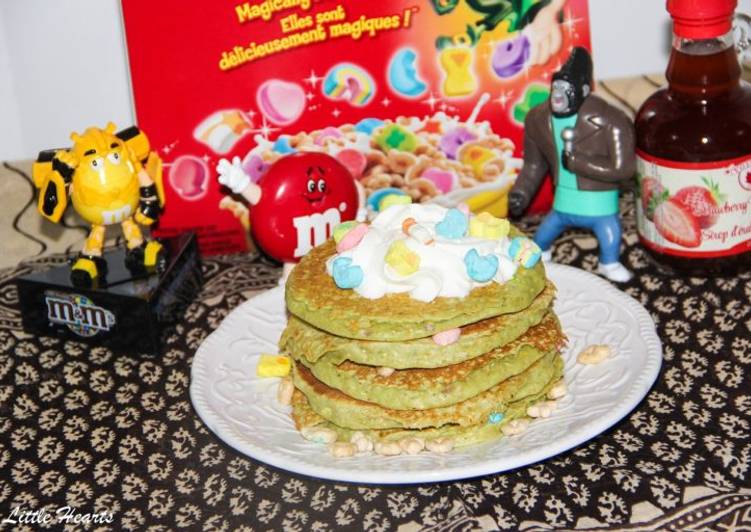Recipe of Delicious Top o’ The Morning Lucky Charms Pancakes