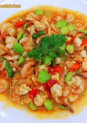 Foto resep Udang Pete Saus Tomat & Telur