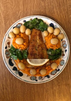 Fogasfilé mustáros-petrezselymes bundában recept fotója