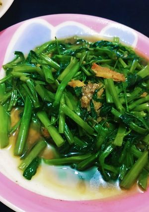 Foto resep Kangkung tiram ikan asin