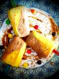 Mango pineapple double layered ice cream🍦🍦