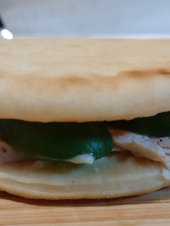 A picture of Easy chicken & cucumber sandwich.