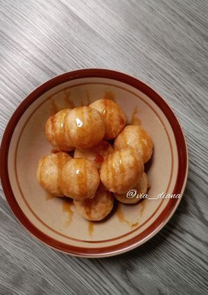 Foto resep Bola-bola Singkong Topping Sirup Gula Aren
