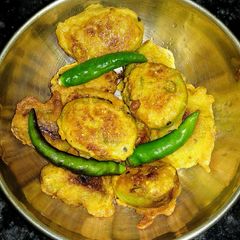 A picture of Stuffed spine gourd fry(pur vora kankrol vaja).