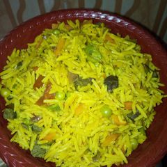 A picture of Classy yellow fried rice.