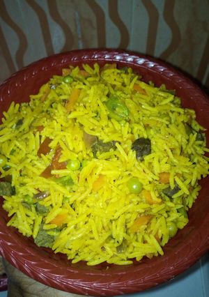 A picture of Classy yellow fried rice.