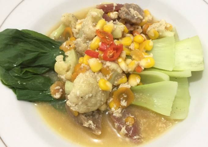 Ini dia! Resep buat Mix vegetables with meatball  sesuai selera