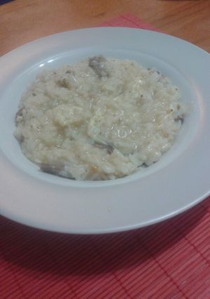 Una foto de Risotto de carne asada