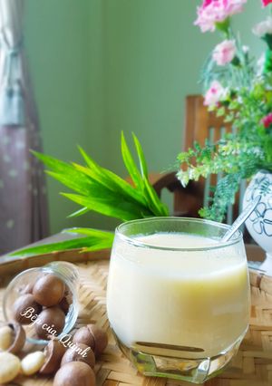 Hình của món Sữa đậu xanh, hạt macca.