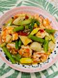XO Sauce Asparagus with Shrimp and Scallops
