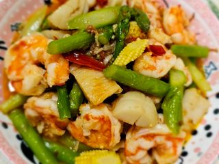 Xo醬蘆筍蝦干貝