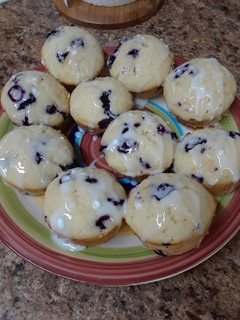 A picture of Blueberry Lemon Muffins.