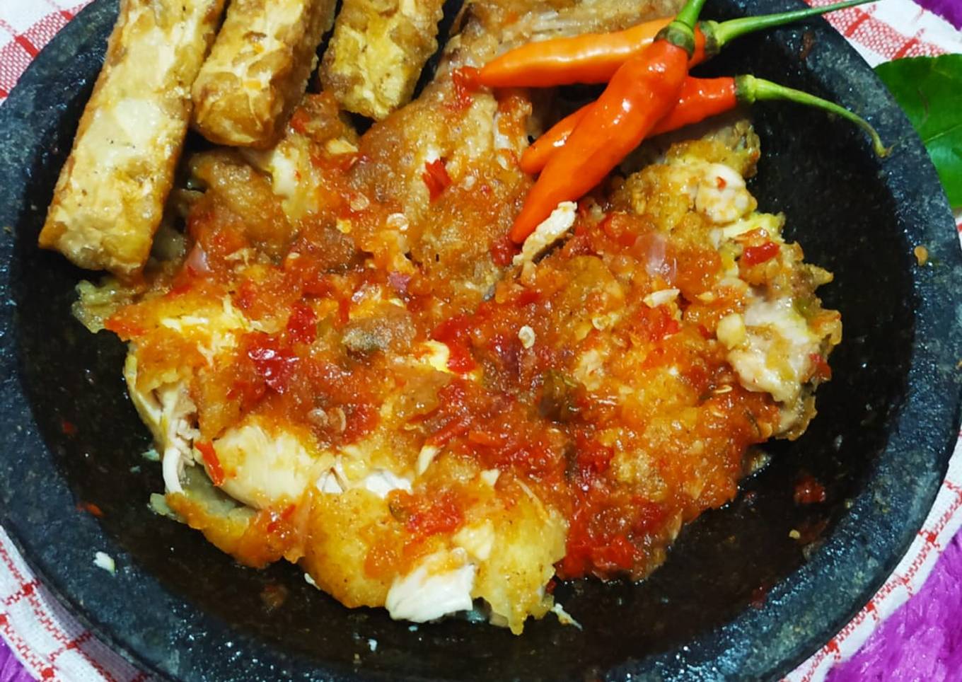 Ayam geprek rumahan