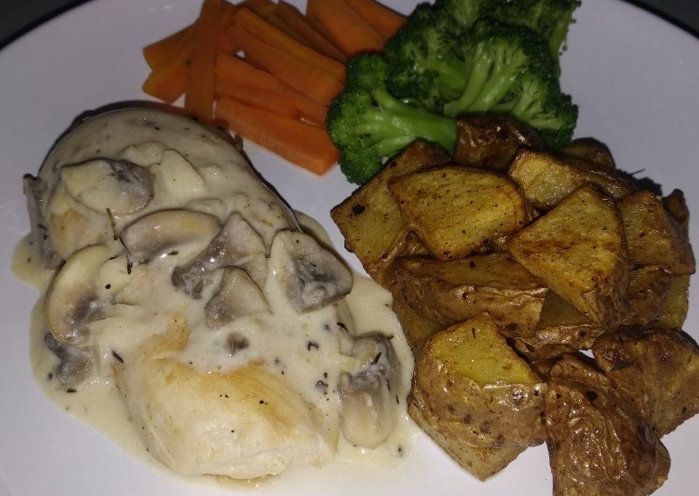 Chicken Steak + Mushroom Sauce