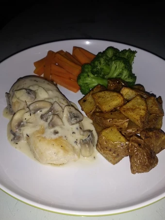 Langkah Gampang Menyiapkan Resep Chicken Steak + Mushroom Sauce yang Bisa Manjain Lidah Anti Ribet, Uenak Banget