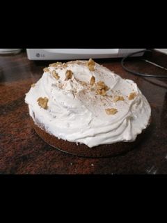 Una foto de Bizcocho de zanahoria con crema de queso