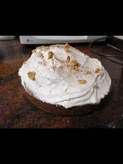 Una foto de Bizcocho de zanahoria con crema de queso