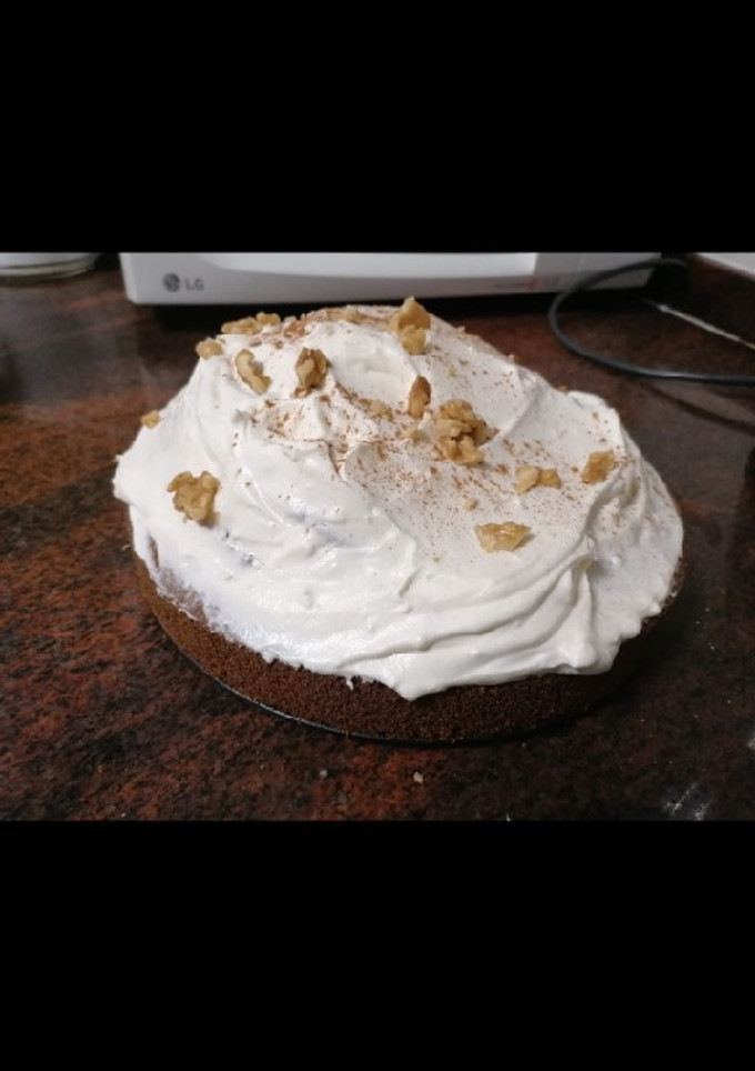 Una foto de Bizcocho de zanahoria con crema de queso