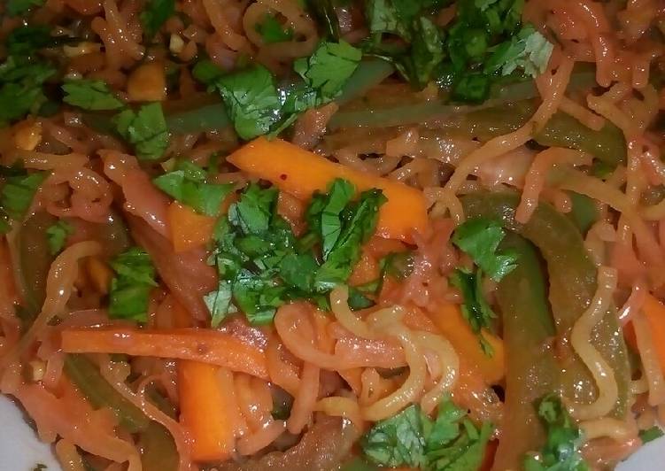 Easiest Way to Make Ultimate Deep Fried Vegetable noodles (Indomie)