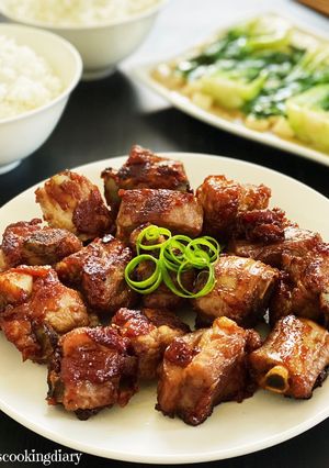 A picture of Tomato Ketchup Fried Pork Ribs.