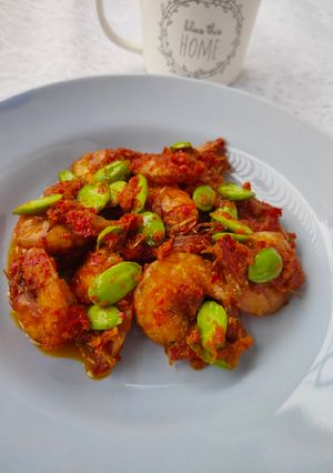 Foto resep Udang pete balado