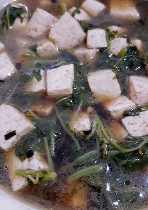 Foto resep Sup bayam tahu putih (kecap asin)