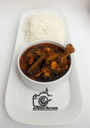 عکسی از دستور خورشت مرغ با خرفه