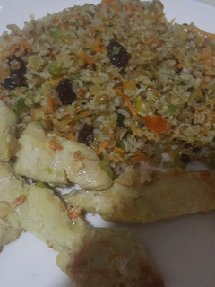 Una foto de Ensalada de trigo con pechugas de pollo