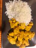 Pollo speziato e riso basmati