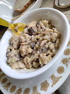 A picture of Vegan Mushroom & "Jackfruit" Beef Stroganoff.